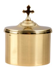 Gold Plated Container for Hosts D 9 cm H 7 cm