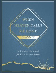When Heaven Calls Me Home Planner