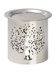 Silver Steel Incense Burner H 8 cm