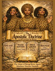 The Apostolic Doctrine: The Steps of Being Born Again
