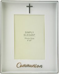 Silver Finish Communion Metal Photo Frame