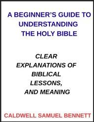 A Beginner's Guide to Understanding the Holy Bible: Clear Explanations of Biblical Lessons, and Meaning