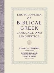 Encyclopedia of Biblical Greek Language and Linguistics