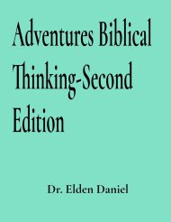 Adventures in Biblical Thinking-Second Edition