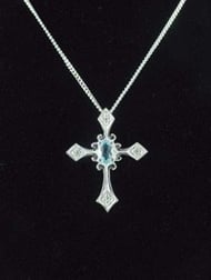 Blue Topaz Cross