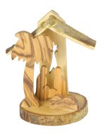 Olive Wood Nativity Crib Christmas Tree Decoration (442)
