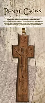 Wood Cross 6 inch/Irish Penal Cross On Card