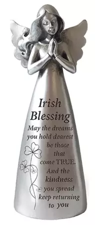 Resin 5 inch Message Angel/Irish Blessing