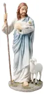 11 inch Good Shepherd Veronese Resin Statue