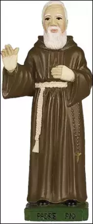 6 inch Plastic Statue Saint Pio