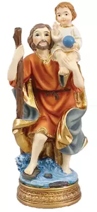 Renaissance 5 inch Statue - Saint Christopher