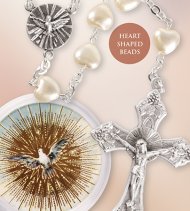Heart Shaped Pearl Confirmation Rosary