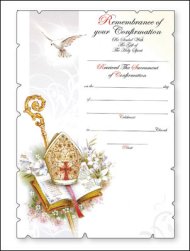 Mitre and Crozier Symbolic Confirmation Certificate