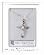 Communion Sterling Silver Crucifix Necklet