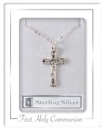 Communion Sterling Silver Crucifix Necklet