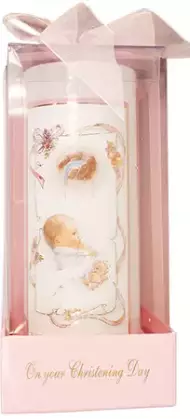 Christening Candle/Girl/6 inch Gift Boxed