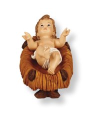 4 1/2" Resin Baby Jesus in Manger