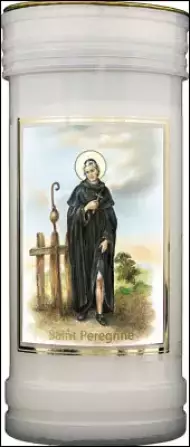 Single Pillar Candle - Saint Peregrine
