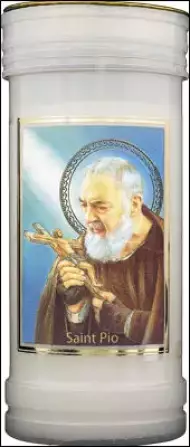 Single Pillar Candle - Saint Pio