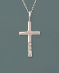 Silver Cross Inlaid with Mother of Pearl Pendant