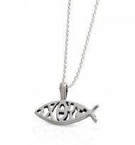 Sterling silver Fish and Ixoye Pendant