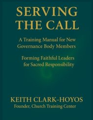 Serving the Call: A Training Manual for New Governance Body Members