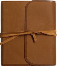 ESV Single Column Journaling Bible, Natural Leather, Brown, Flap with Strap