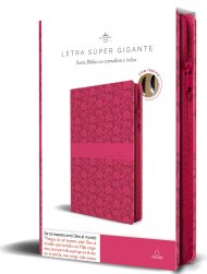 Biblia RVR 1960 Letra Super Gigante, Simil Piel Fucsia Rosad