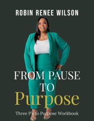 From Pause to Purpose:  Three P's to Purpose Workbook