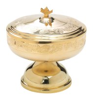 Gold Plated Ciborium H 14 cm D 15 cm