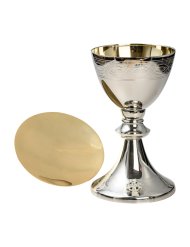 Nickel Plated Chalice with Gold Plated Inside H 20 cm