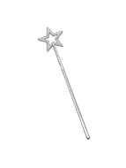 Silver Angel Plastic Wand  (Pack Of 12) - Nativity Costume Accessory