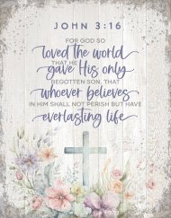 Wall Plaque-Timberland Art-For God So Loved The World (John 3:16) (11.75 x 15)