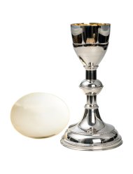 Nickel Plated Chalice with Gold Plated Inside H 25 cm