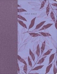CSB Large Print Compact Reference Bible, Lavender Floral