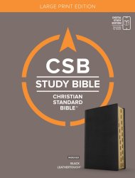 CSB Study Bible, Large Print, Digital Study Edition, Black LeatherTouch, Indexed