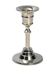Nickel Plated Candle Holder H 12 cm