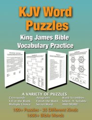 KJV Word Puzzles: King James Bible Vocabulary Practice