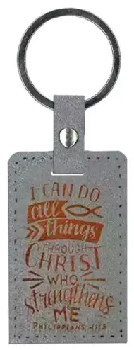 Lux Leather Keyring - I Can Do All Things