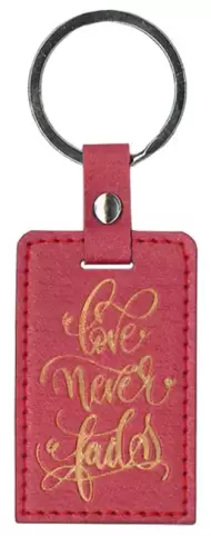 Lux Leather Keyring - Love Never Fails
