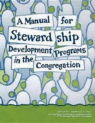 A Manual for Stewardship Development Programs in the Congregation