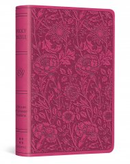 ESV Vest Pocket New Testament with Psalms and Proverbs, Red Letter (TruTone, Berry, Floral Design)