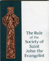 Rule of the Society of Saint John the Evangelist