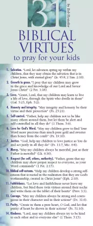 31 Biblical Virtues To Pray For Your Kids (50 pack)