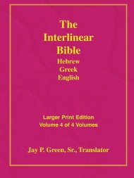 Interlinear Hebrew Greek English Bible: Larger Print, Vol. 4 of 4