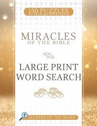 Miracles of the Bible Large Print Word Search