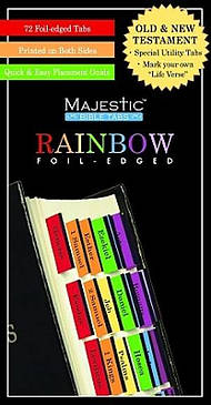 Traditional Rainbow Majestic Bible Tabs
