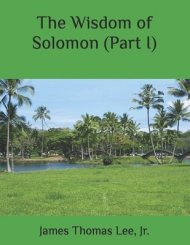 Wisdom Of Solomon (part I)