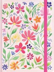 RVR 1960 Biblia de apuntes tamaño personal, floreada, tela impresa