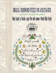 Biblical Crossword Puzzle For Adults and kids: Catholic Puzzle Volume 3 ...